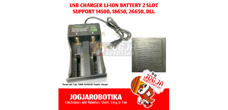 Li-ion Charger-Dual Slot 14500 18650