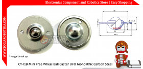 CY-12B Mini Free Wheel Ball Caster UFO Monolithic Carbon Steel