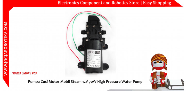 Pompa Cuci Motor Mobil Steam 12V 70W High Pressure Water Pump