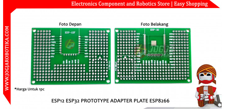 ESP12 ESP32 PROTOTYPE ADAPTER PLATE ESP8266