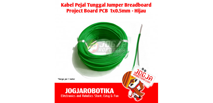 Kabel Pejal Jumper Breadboard Project Board PCB 1x0.5mm - Hijau