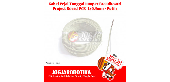 Kabel Pejal Jumper Breadboard Project Board PCB 1x0.5mm - Putih