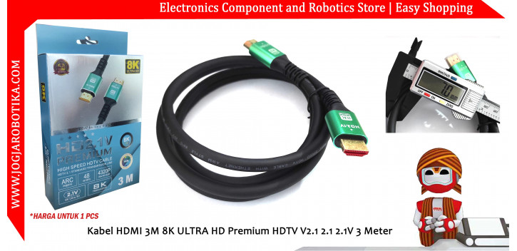 Kabel HDMI 3M 8K ULTRA HD Premium HDTV V2.1 2.1 2.1V 3 Meter