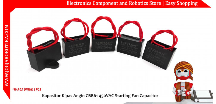 Kapasitor Kipas Angin CBB61 450VAC 1.2uF Starting Fan Capacitor
