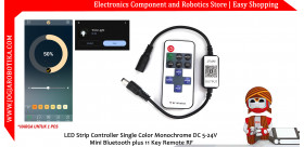 LED Strip Controller Single Color Monochrome DC 5-24V Bluetooth plus 11 Key Remote RF