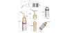 Jack Banana Plug Speaker Nakamichi Jack Curved Needle 2mm Copper Gold Plated Screw Type 1 Set