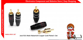 Jack RCA Male Nakamichi Copper Gold Plated 1 Set