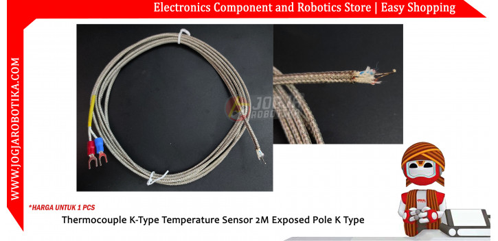 Thermocouple K-Type Temperature Sensor 2M Exposed Pole K Type