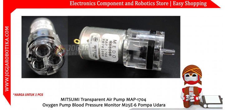 MITSUMI Transparent Air Pump MAP-1704 Oxygen Pump Blood Pressure Monitor M25E-6 Pompa Udara