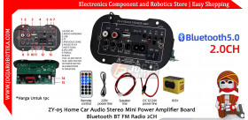 ZY-05 Home Car Audio Stereo Mini Power Amplifier Board Bluetooth BT FM Radio 2CH