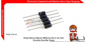Dioda SR5150 SB5150 MBR5150 DO-27 5A 150V Schottky Rectifier Diode