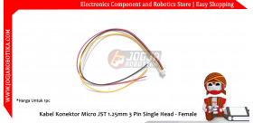 Kabel Konektor Micro JST 1.25mm 3 Pin Single Head - Female