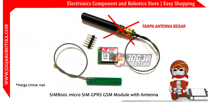 SIM800L micro SIM GPRS/GSM Module w/ Antenna