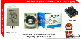 Delay Timer 220V with 0-30S Time Relay AH3-3 AH3 3 30Detik 8Pin 8 Pin