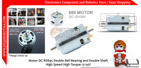 Motor DC RS895 Double Ball Bearing and Double Shaft High Speed High Torque 12-24V