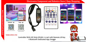 Controller RGB LED Strip WS2811 12-24V with Remote 28 Key + Bluetooth Dedicated App Zengge