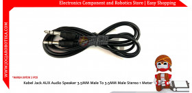 Kabel Jack AUX Audio Speaker 3.5MM Male To 3.5MM Male Stereo Gold Plated 1 Meter