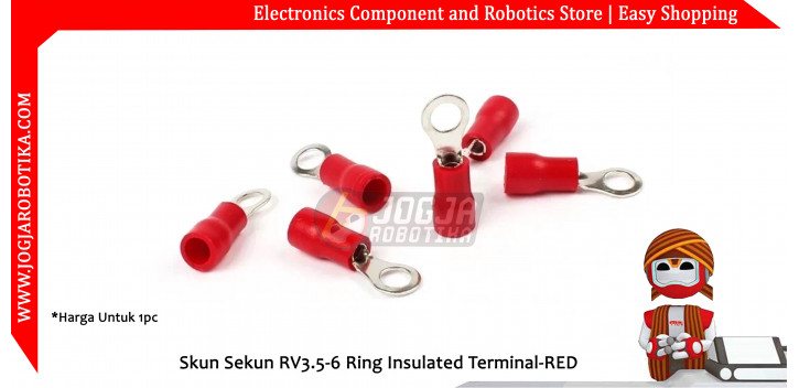 Skun Sekun RV3.5-6 Ring Insulated Terminal-RED