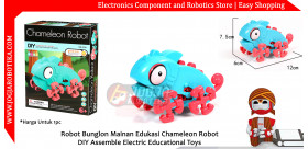 Robot Bunglon Mainan Edukasi Chameleon Robot DIY Assemble Electric Educational Toys