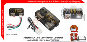 Adaptor RCA Level Converter 12V Car Stereo Audio Mobil High To Low TSK TD-22