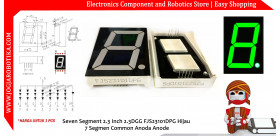Seven Segment 2.3 Inch 2.3DGG Hijau 7 Segmen Common Anoda Anode