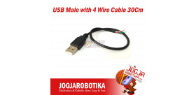 USB Male with 4 Wire Cable 30Cm