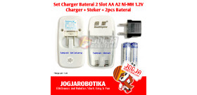 1 SET CHARGER BATERAI AA & AAA NI-MH SONY - CHARGER+BATERAI AA+STEKER