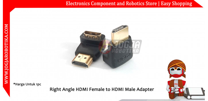 Right Angle HDMI Female to HDMI Male Adapter