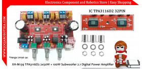 XH-M139 TPA3116D2 2x50W + 100W Subwoofer 2.1 Digital Power Amplifier