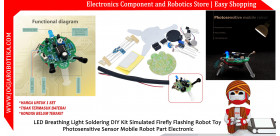 LED Breathing Light Soldering DIY Kit Simulated Firefly Flashing Robot Toy Photosensitive Sensor Mobile Robot Part Electronic
