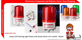 Lampu LED Warning Light Rotary with Buzzer Sirine BEM-1101J 220VAC - Merah