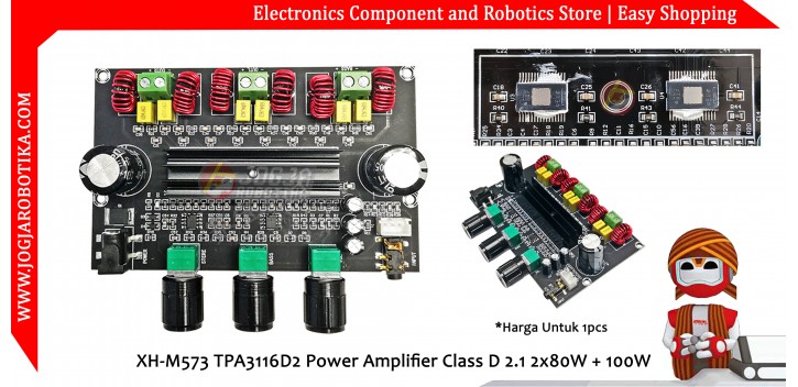 XH-M573 TPA3116D2 Power Amplifier Class D 2.1 2x80W + 100W