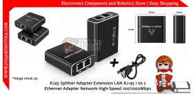 RJ45 Splitter Adapter Extension LAN RJ-45 1 to 2 Ethernet Adapter Network High-Speed 100/1000Mbps