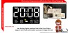Jam Dinding Digital Jam Meja Desk Table Clock GH8012 Support Alarm Suhu Kelembaban 25x16x3 Cm dengan Remote