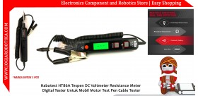 Habotest HT86A Tespen DC Voltmeter Resistance Meter Digital Tester Untuk Mobil Motor Test Pen Cable Tester