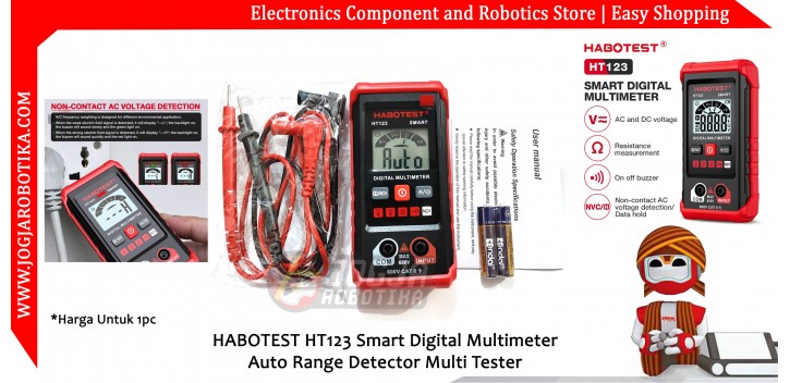 HABOTEST HT123 Smart Digital Multimeter Auto Range Detector Multi Tester