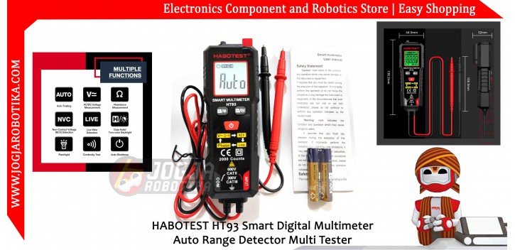 HABOTEST HT93 Smart Digital Multimeter Auto Range Detector Multi Tester
