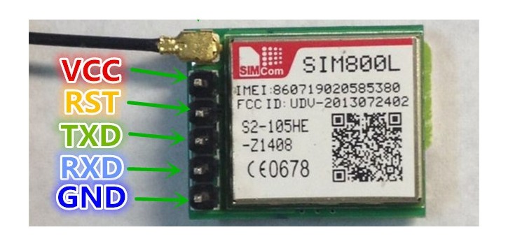 SIM800L micro SIM GPRS/GSM Module w/ Antenna