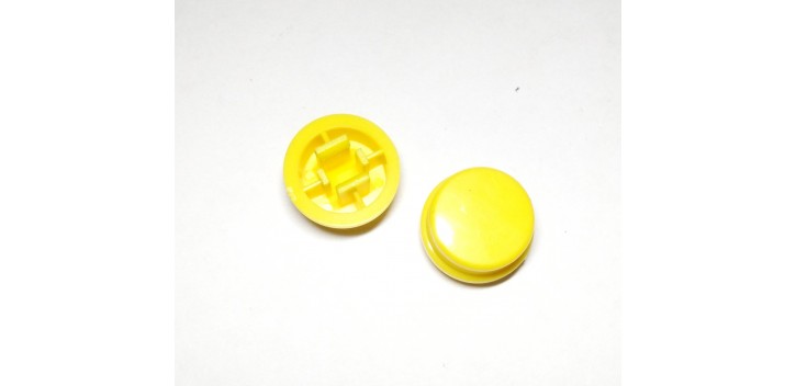 Knop/Cap Push Button 4 kaki 12x12x7.3mm-Kuning