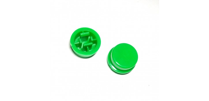 Knop/Cap Push Button 4 kaki 12x12x7.3mm-Hijau
