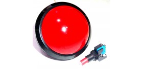 Tombol Acara Kuis Round Convex Illuminated Push Button With LED 100mm-Red