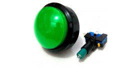 Tombol Acara Kuis Round Convex Illuminated Push Button With LED 60mm-Green