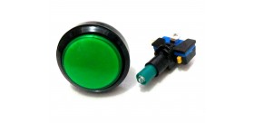Tombol Acara Kuis Round Illuminated Push Button With LED 46mm-Green