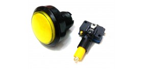 Tombol Acara Kuis Round Illuminated Push Button With LED 46mm-Yellow