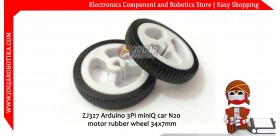 ZJ327 Arduino 3PI miniQ Car N20 Motor Rubber Wheel 34x7mm