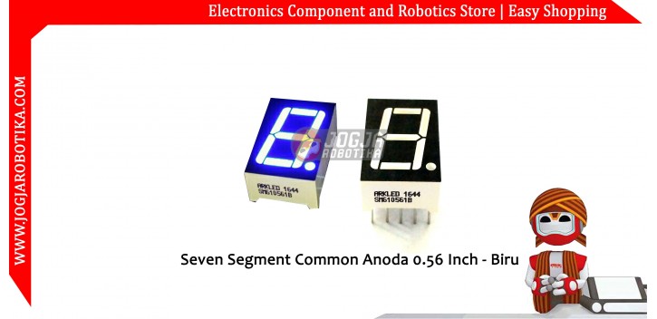 SEVEN SEGMENT BIRU 0.56 INCH SM610561B 7 SEGMEN COMMON ANODA