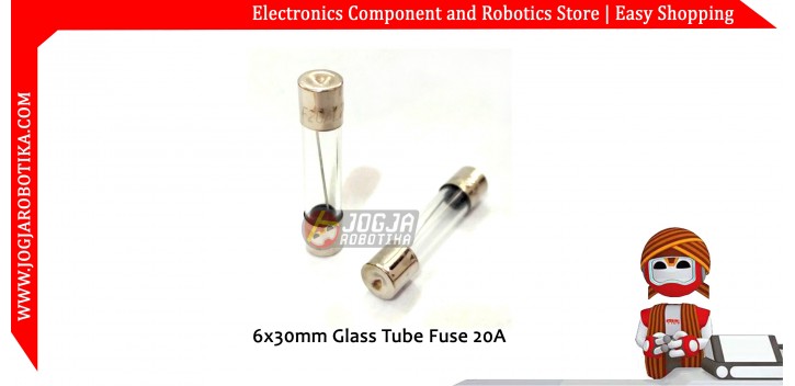 6x30mm Glass Tube Fuse 20A 250V