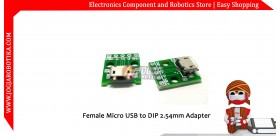Female Micro USB to DIP 2.54mm Adapter