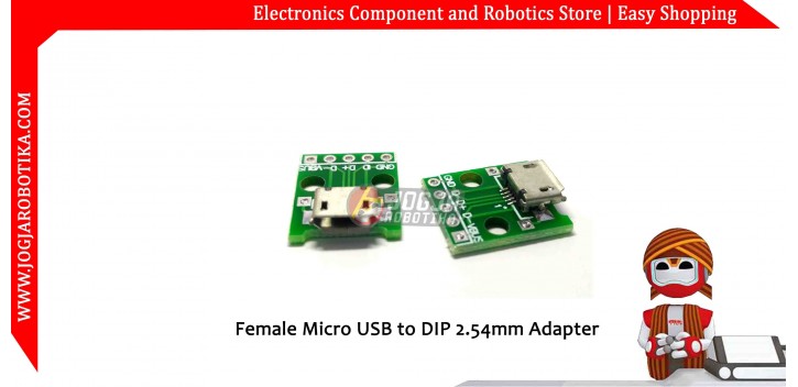 Female Micro USB to DIP 2.54mm Adapter