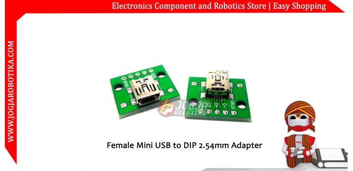 Female Mini USB to DIP 2.54mm Adapter